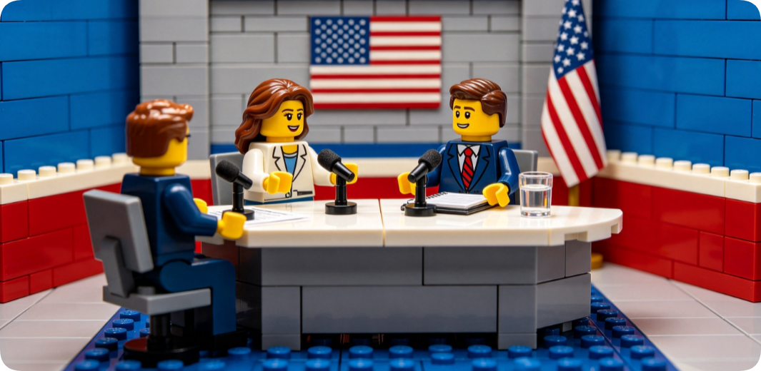 How to Build an American Flag Brick Wall Display Inspired by TV Studio Backdrops