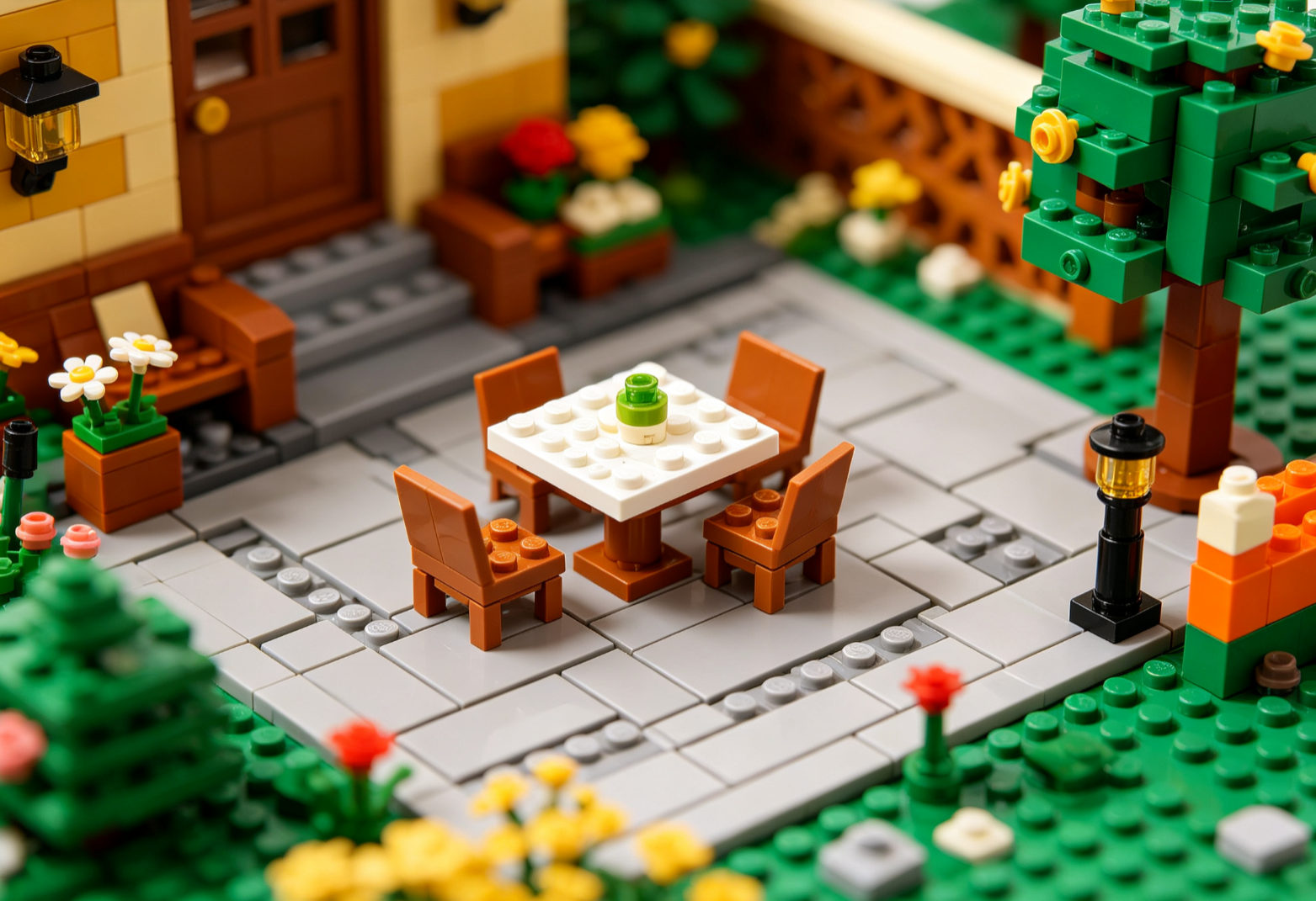 How to Build a Brick Patio with LEGO Alternative Bricks