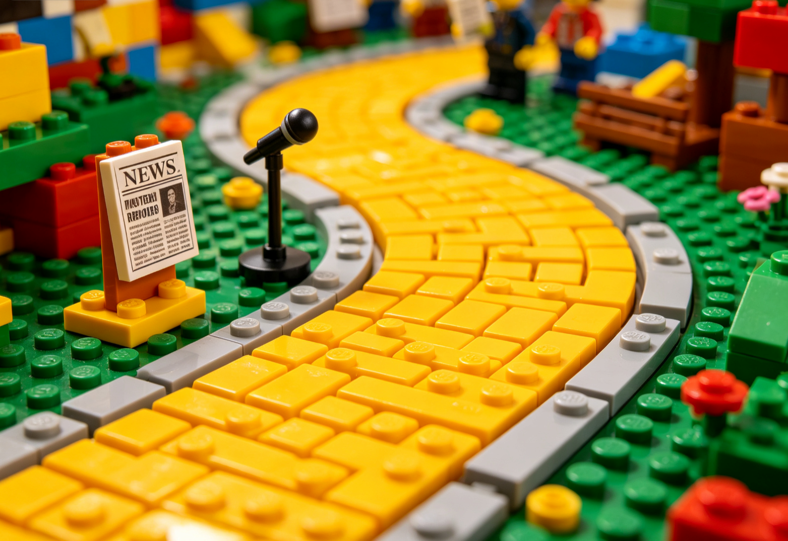 Build Your Own Yellow Brick Road Scene with LEGO-Compatible Bricks!