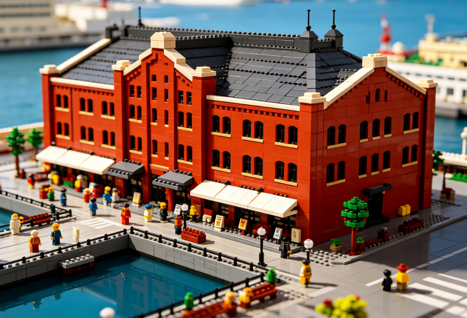 How to Build a LEGO-Inspired Yokohama Red Brick Warehouse with Alternative Bricks